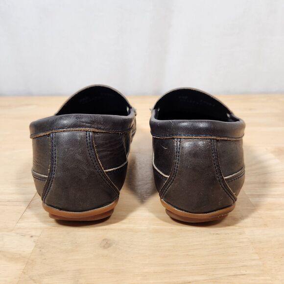 Allen Edmonds Men's Sz 8.5 Interstate 90 Navy Blue Leather Slip On Loafer Shoes - Picture 6 of 11